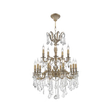 Load image into Gallery viewer, AMERICANA 15 Light Crystal Chandelier - Brass Finish