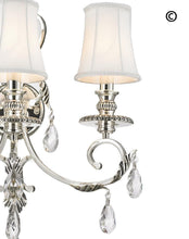 Load image into Gallery viewer, ARIA - Hampton Triple Arm Wall Sconce - Silver Plated - Designer Chandelier