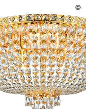 Load image into Gallery viewer, NewYork Empress - Flush Mount Basket Chandelier - Gold - W:60cm - Designer Chandelier