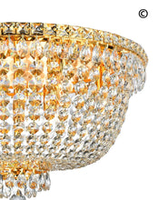 Load image into Gallery viewer, NewYork Empress - Flush Mount Basket Chandelier - Gold - W:60cm - Designer Chandelier