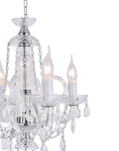 Load image into Gallery viewer, Bohemian Prague 4 Arm Crystal Chandelier - Chrome Fixtures