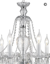 Load image into Gallery viewer, Bohemian Brilliance 7 Arm Crystal Chandelier- CHROME - Designer Chandelier