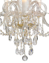 Load image into Gallery viewer, Bohemian Prague 5 Arm Crystal Chandelier - Brass Fixtures