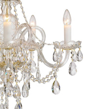 Load image into Gallery viewer, Bohemian Prague 5 Arm Crystal Chandelier - Brass Fixtures - Designer Chandelier