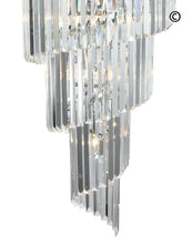 Load image into Gallery viewer, NewYork Oasis Spiral Chandelier - Chrome - Width: 80cm - Designer Chandelier