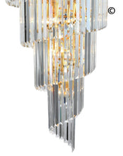Load image into Gallery viewer, NewYork Oasis Spiral Chandelier - Gold - Width: 80cm - Designer Chandelier