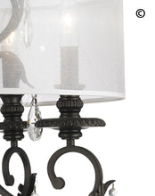 Load image into Gallery viewer, ARIA - Hampton 4 Arm Chandelier - Dark Bronze - Orb Outer Shade - Designer Chandelier