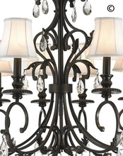 Load image into Gallery viewer, ARIA - Hampton 6 Arm Chandelier - Dark Bronze - Designer Chandelier