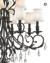 Load image into Gallery viewer, ARIA - Hampton 12 Arm Chandelier - Dark Bronze - Designer Chandelier
