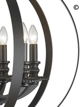 Load image into Gallery viewer, Hampton Orb - 6 Light - Dark Bronze - Designer Chandelier