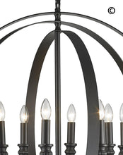 Load image into Gallery viewer, Hampton Orb - 8 Light - Dark Bronze - Designer Chandelier