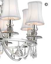 Load image into Gallery viewer, NewYork - Hampton Halo 8 Light Chandelier - Silver Plated - Designer Chandelier
