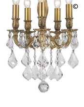 Load image into Gallery viewer, AMERICANA 5 Light Chandelier - Brass Finish - Designer Chandelier