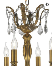 Load image into Gallery viewer, AMERICANA 6 Light Crystal Chandelier - Brass Finish - Designer Chandelier