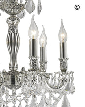 Load image into Gallery viewer, AMERICANA 6 Light Crystal Chandelier - Silver Plated - Designer Chandelier