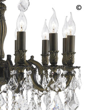 Load image into Gallery viewer, AMERICANA 12 Light Crystal Chandelier - Antique Bronze Style - Designer Chandelier