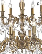 Load image into Gallery viewer, AMERICANA 15 Light Crystal Chandelier - Brass Finish - Designer Chandelier