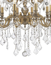 Load image into Gallery viewer, AMERICANA 15 Light Crystal Chandelier - Brass Finish - Designer Chandelier