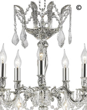 Load image into Gallery viewer, Americana 15 Light Crystal Chandelier - Silver Plated - Designer Chandelier