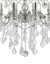 Load image into Gallery viewer, Americana 15 Light Crystal Chandelier - Silver Plated - Designer Chandelier