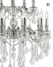Load image into Gallery viewer, Americana 15 Light Crystal Chandelier - Silver Plated - Designer Chandelier