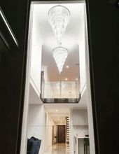 Load image into Gallery viewer, NewYork Oasis Spiral Chandelier - Chrome - Width: 80cm