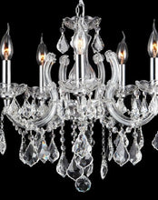 Load image into Gallery viewer, Maria Theresa 5 Light Crystal Chandelier - CHROME