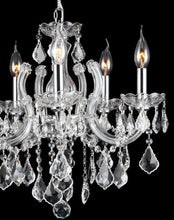 Load image into Gallery viewer, Maria Theresa 5 Light Crystal Chandelier - CHROME
