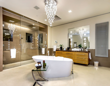 Load image into Gallery viewer, Round Cluster LED Crystal Chandelier - Width:50cm Height:90cm