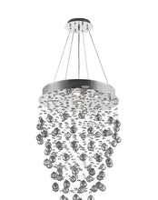 Load image into Gallery viewer, Round Cluster LED Crystal Chandelier -SMOKE - Width:50cm Height:90cm