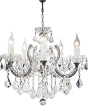 Load image into Gallery viewer, Maria Theresa 5 Light Crystal Chandelier - RUSTIC