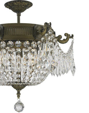 Load image into Gallery viewer, Regency Basket Chandelier - Antique Bronze Style - Flush Mount - W:46cm H:43cm