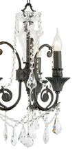 Load image into Gallery viewer, French Provincial Iron Chandelier- 3 Arm - Wrought Iron Finish