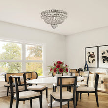 Load image into Gallery viewer, NewYork Empress - Flush Mount Basket Chandelier - Chrome - W:43cm