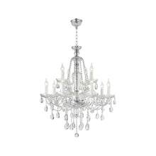 Load image into Gallery viewer, Bohemian Brilliance 12 Arm Crystal Chandelier- CHROME