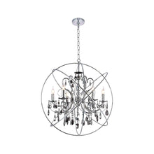 Load image into Gallery viewer, NewYork Princess ORB Outer - 6 Arm Chandelier - SMOKE - W:62
