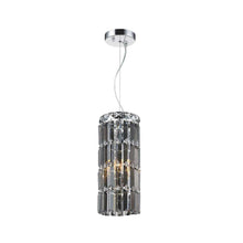 Load image into Gallery viewer, Modular Cylinder Crystal Pendant - Round - Height 37cm - Smoke Crystal