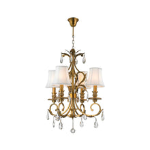 Load image into Gallery viewer, ARIA - Hampton 4 Arm Chandelier - Brass