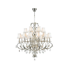 Load image into Gallery viewer, ARIA - Hampton 18 Arm Chandelier - Silver Plated
