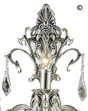 Load image into Gallery viewer, AMERICANA 3 Light Wall Sconce - Silver Plated - Designer Chandelier