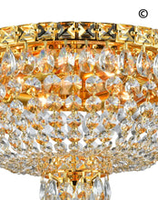 Load image into Gallery viewer, NewYork Empress - Flush Mount Basket Chandelier - Gold - W:40cm - Designer Chandelier