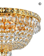 Load image into Gallery viewer, NewYork Empress - Flush Mount Basket Chandelier - Gold - W:40cm - Designer Chandelier