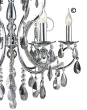 Load image into Gallery viewer, NewYork Princess 6 Arm Chandelier - SMOKE - W:62 - Designer Chandelier