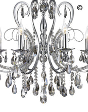 Load image into Gallery viewer, NewYork Princess 8 Arm Chandelier - SMOKE -  W:70 - Designer Chandelier