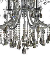 Load image into Gallery viewer, NewYork Princess 10 Arm Chandelier - SMOKE - W:90 - Designer Chandelier