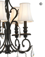 Load image into Gallery viewer, ARIA - Hampton 4 Arm Chandelier - Dark Bronze - Designer Chandelier