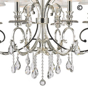 Load image into Gallery viewer, ARIA - Hampton 6 Arm Chandelier - Silver Plated - Designer Chandelier