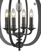 Load image into Gallery viewer, NewYork Luxe - 4 Light - Dark Bronze - Designer Chandelier
