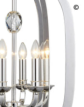 Load image into Gallery viewer, NewYork Luxe - 6 Light - Silver Plated - Designer Chandelier