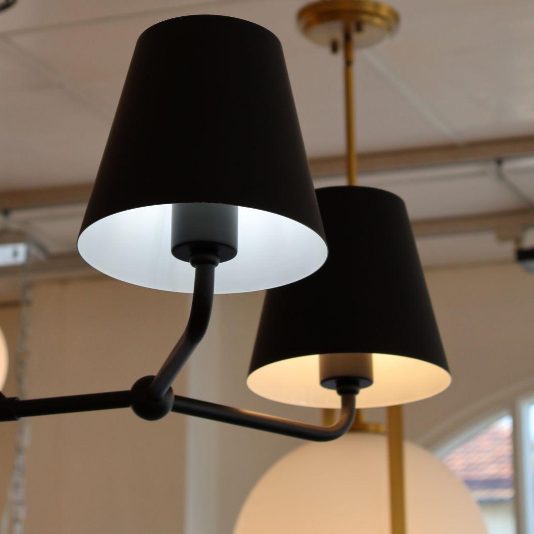 Keenan Collection - 6 Light - Chandelier - Matte Black Frame - L:117cm